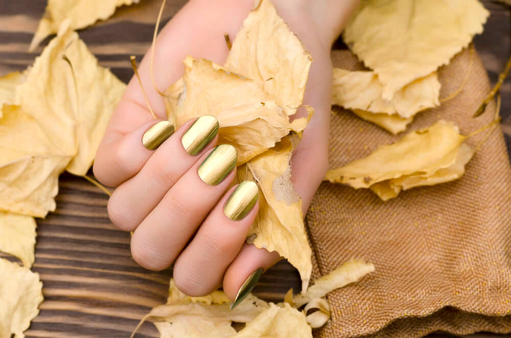 Golden nail color