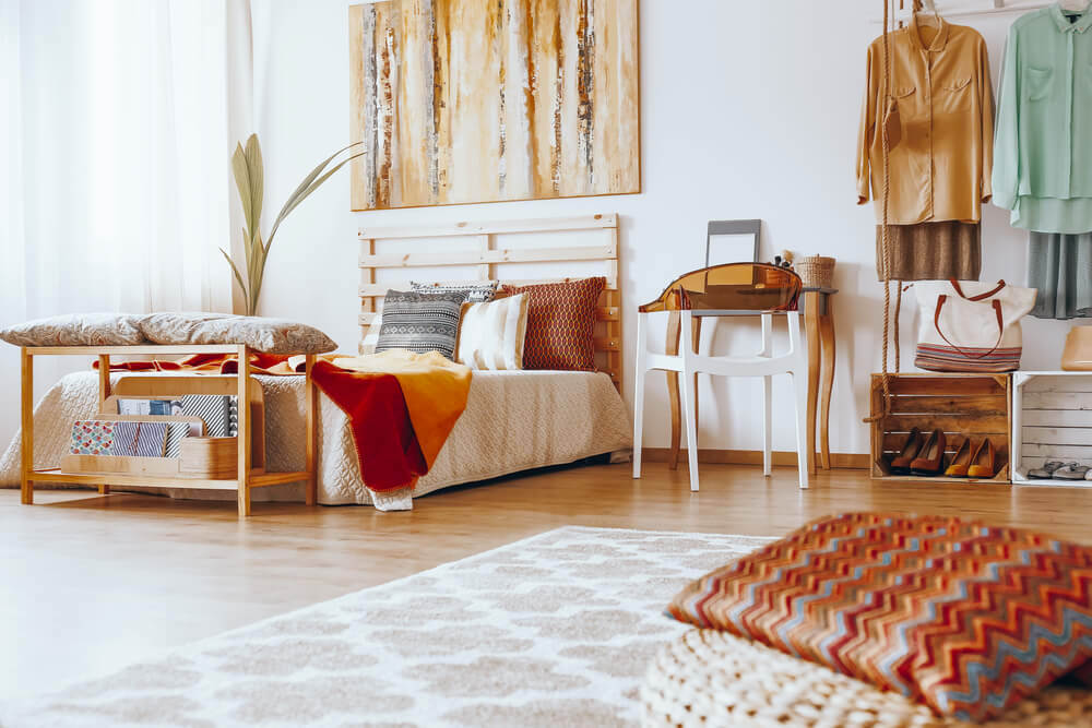 Bohemian style bedroom 