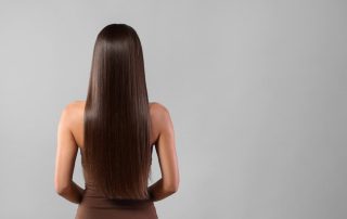 woman straight hair