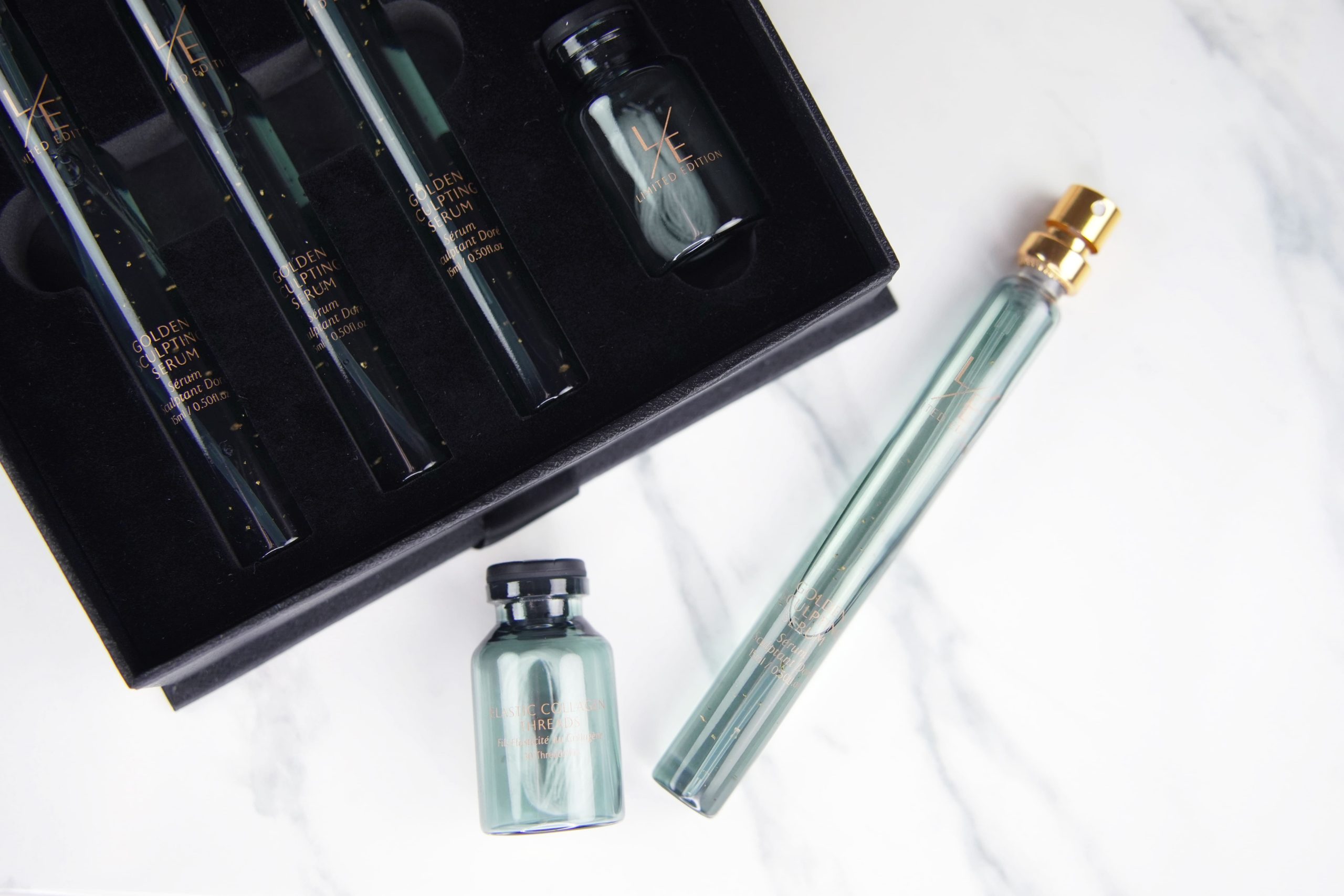 Products from the String Lift Sculpting System from my VouPre skincare review